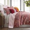 Levtex Home - Kimpton Quilt Set - Full/Queen Quilt and Two Standard Shams - All Over Paisleys in Burgundy,Red - Quilt (88x92in.) and Shams (20x26in.) - Reversible - Cotton/Cotton view 1