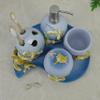 YHHRESINKING Resin Sea Turtle Mother and Baby Tray, Beach, Bathroom Accessory,Ocean Theme Sea Turtle Family Bathroom Decor,Coastal Decor (Ocean Blue) view 3