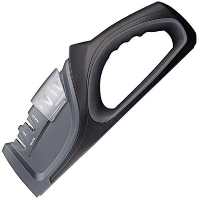 Dongng Kitchen Knife Sharpener, 4-Stage Sharpening Tool Helps Restore and Repair Blades Edge, Non-Slip Base Ideal Gift