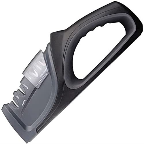 Dongng Kitchen Knife Sharpener, 4-Stage Sharpening Tool Helps Restore and Repair Blades Edge, Non-Slip Base Ideal Gift