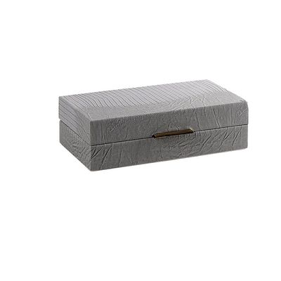 XXZY Leather Jewelry Organizer Box Modern Simple Model Room Decorations Soft Decorations for Hotel Home Jewelry Storage Boxes (Color : B, Size : Small)
