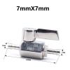 Home life 7mm 8mm 10mm 12mm Hose Mini Sanitary Ball Valve Homebrew Beer SUS 304 Stainless Steel With Blue Hanlde Home brew (Color : Stainless steel 7X7, Size : 5 pcs) view 2