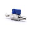Home life 7mm 8mm 10mm 12mm Hose Mini Sanitary Ball Valve Homebrew Beer SUS 304 Stainless Steel With Blue Hanlde Home brew (Color : Stainless steel10X10, Size : 5 pcs) view 4