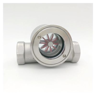 Brewing equipment 3/8" 1/2" 3/4" 1" -2" BSP Female Window Sight Glass Flow Indicator With Impeller 304 Stainless Steel Water Oil Brewing kit (Thread Specification : 2")