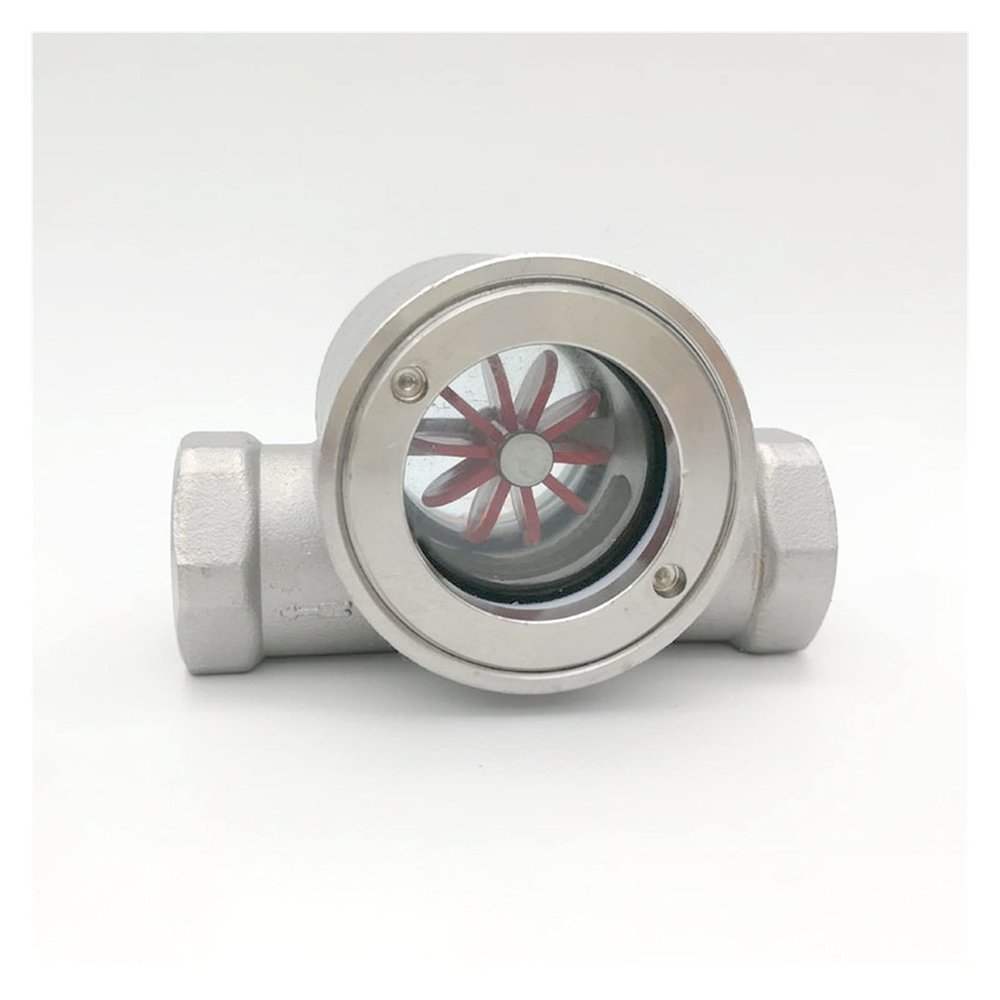 Brewing equipment 3/8" 1/2" 3/4" 1" -2" BSP Female Window Sight Glass Flow Indicator With Impeller 304 Stainless Steel Water Oil Brewing kit (Thread Specification : 2")
