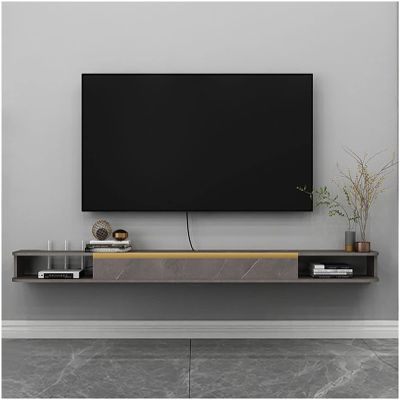 WANGPP Floating TV Stand Cabinet,Wall Mounted TV Shelf,Solid Wood Entertainment Center Cabinet Component,for Storage Unit Audio/Video Console,Space Saver (Color : A, Size : 120cm)