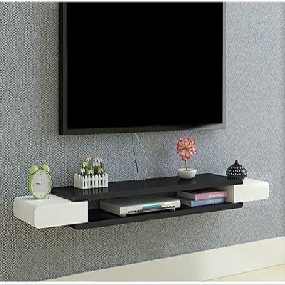 WANGPP Wall Mounted Floating TV Stand/Shelf TV Cabinet,Media Console Entertainment Gaming Storage Shelf Rack Cabinet Unit,Storage Component Shelves (Color : Black, Size : 150x24x13cm)