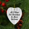 Designsify Christmas Tree Decoration, All I Want for Christmas is More Baritone, Heart Ornament F, Gifts for Birthday Anniversary Valentines Mom Mothers Fathers Day Party, to Men Women Him Her view 3