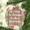 Designsify Christmas Tree Decoration, All I Want for Christmas is More Beekeeping, Circle Ornament B, Gifts for Birthday Anniversary Valentines Mom Mothers Fathers Day Party, to Men Women Him view 2