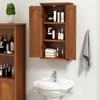 ChooChoo Bathroom Wall Cabinet, Over The Toilet Space Saver Storage Cabinet, Medicine Cabinet with 2 Door and Adjustable Shelves, Cupboard, Rustic view 2