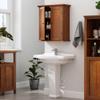 ChooChoo Bathroom Wall Cabinet, Over The Toilet Space Saver Storage Cabinet, Medicine Cabinet with 2 Door and Adjustable Shelves, Cupboard, Rustic view 3