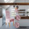 SRHMYJJ Crushed Velvet Dining Chair Covers, Stretch Chair Protective Slipcover, Elastic Chair Protector Seat Covers for Dining Room Wedding Banquet Party Decoration Home Decor (Pink 4) view 4