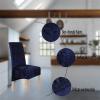 SRHMYJJ Crushed Velvet Chair Covers for Dining Chairs Set of 2/4/6 Chair Protective, Elastic Chair Protector Seat Covers for Dining Room Wedding Banquet Party Decoration (Navy Blue 2) view 4