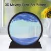 Daoyuan Moving Sand Art Picture,Quicksand Painting Living Room Decoration,3D Natural Landscape Flowing Sand Picture/Photo Hourglass,Round Frame/Office Decorations view 2