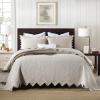 CCUNSZI Bedspread Quilt Set Full/Queen King Size-3 Piece Luxury Soft & Lightweight Bedding for All Seasons,100% Cotton Reversible Coverlet Warm Bedding Set,Beige,230x250cm view 1