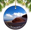 America USA Pikes Peak Highway Christmas Ornaments for Tree Ceramic Pendant Double Sided Ornament Decor Xmas Gifts Porcelain Travel Souvenirs view 1