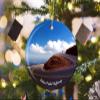 America USA Pikes Peak Highway Christmas Ornaments for Tree Ceramic Pendant Double Sided Ornament Decor Xmas Gifts Porcelain Travel Souvenirs view 2