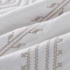 CCUNSZI 3 Piece Luxury Embroidered Bedspread Quilt Set King- All Season Quilts Comforter Lightweight Bedding Set with Pillow Shams,White,King view 4