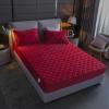 CFYCYHDZHT Deep Pockets Easy Care,Winter Crystal Velvet Quilted Thermal Mattress Protector, Bedroom Guest Room Holiday Home Solid Color Box Spring Bedspread,Red,180200cm (3pcs) view 1