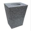 Upstate Stone Works Tapered Granite Memorial Vase | Measures 5 x 4 x 9 | Gray Granite Vase for Cemetery | Polished Face Monument Flower Holder with Drain Hole view 1