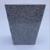 Upstate Stone Works Tapered Granite Memorial Vase | Measures 5 x 4 x 9 | Gray Granite Vase for Cemetery | Polished Face Monument Flower Holder with Drain Hole view 2