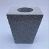 Upstate Stone Works Tapered Granite Memorial Vase | Measures 5 x 4 x 9 | Gray Granite Vase for Cemetery | Polished Face Monument Flower Holder with Drain Hole view 3