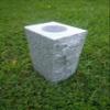 Upstate Stone Works Tapered Granite Memorial Vase | Measures 5 x 4 x 9 | Gray Granite Vase for Cemetery | Polished Face Monument Flower Holder with Drain Hole view 4