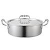 Fondue Pots Mandarin Duck Hot Pot Household Manual Hammered Pot Three-layer Steel Commercial Soup Pot Stainless Steel Hot Pot (Color : Silver, Size : 32cm) view 1