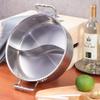 Fondue Pots Mandarin Duck Hot Pot Household Manual Hammered Pot Three-layer Steel Commercial Soup Pot Stainless Steel Hot Pot (Color : Silver, Size : 32cm) view 4