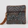Only My Live Home 10pcs Square Seawater Silk Brocade Jewelry Pouch Zipper Wedding Favor Bags Tassel Chinese Storage Pouch Party Gift Packaging Bags (brown) view 3
