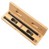 2 Pairs Nature Ebony Wood Chopsticks Reusable-Custom Engraving Names Logos - Round handle Chinese Style - Christmas hat Santa hat Brass Head Christmas Gift Luxury Chopsticks Set With Holder and Box view 1