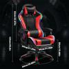FZYUAN LED Lights Gaming Chair with Speakers, Ergonomic Video Office Chair with Massage, Computer Desk Chair with Headrest and Lumbar Support, College Dorm Essentials for Guys,White view 2