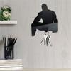 FJXJLKQS Metal Barry Wood Key Holder Hook Adult Funny Creative Wall Hanging Bedroom Door Key Hanging Decoration Key Holder Hanger view 3