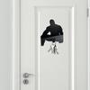 FJXJLKQS Metal Barry Wood Key Holder Hook Adult Funny Creative Wall Hanging Bedroom Door Key Hanging Decoration Key Holder Hanger view 4