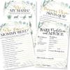 50 Greenery Who Knows Mommy Best, Baby Prediction and Advice Cards etc, 25 Love or Labor, Boobs Or Baby Butts Gender Reveal - 6 Double Sided Cards Baby Shower Games Funny, Baby Shower Party Supplies view 3