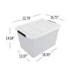 Easymanie Large Plastic Storage Box with Lid, 70 Quart, 4 Packs view 2