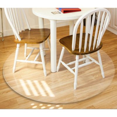 DXZ-Design Round PVC Protection Pad for Dining Table, Clear Plastic Chair Mat for Wooden Floors, Kitchen Carpet Transparent Protector (Size : Dia.28 Inches/Diameter 70cm)