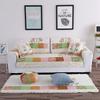 XSlive Geometric Quilted Sofa Cover Floral Patchwork Cotton Couch Slipcover with Ruffle Anti-Slip Furniture Protector Couch Cover for Pets Kids Children Dog,1 Piece/Not All Set (Floral,43"x70") view 1