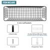 4 Set [EXTRA LARGE] Hanging Wall Mount Storage Baskets with Adhesive Hooks & Steel Hooks, Multiuse Sturdy Wire Metal Organizing Baskets for Home Kitchen Bathroom Pantry Utility Organizer, Black view 3