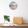 Alioyoit Wooden Tide Clock Quiet View East Coast Ocean Time Clock Wooden Tidal Clock High and Low Tide Wall Hanging Art Tide Movement Clock for Beach House Cottage Novelty Gift for Dad view 3