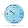 Alioyoit Wooden Tide Clock Blue Wood East Coast Ocean Time Clock Wooden Tidal Clock High and Low Tide Wall Hanging Art Tide Movement Clock for Beach House Cottage Novelty Gift for Dad view 2