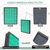 400 400S Replacement Filter Compatible with Coway Airmega Max 2 400/400S Air Pu-rifier Filter Replacement (Compare to Part# AP-2015F/AP-2015E) w/Premium H13 True HEPA & Activated Carbon, 2-Pack view 3