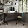 BELLEZE Modern Simple Home Office Computer Laptop Writing Desk Wood Study Table Workstation with Drawers - 55 Inch - Norrell (Espresso) view 3
