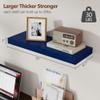 fuqing Blue Floating Shelves for Wall - Wood Wall Shelves Set of 3 - Dark Blue Shelves for Room Decor & Storage in Bedroom Living Room Bathroom Kitchen view 3