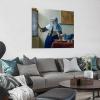 11 Masterpieces by Johannes Vermeer - Young Woman with A Water Pitcher Poster Decorative Painting Canvas Wall Art Living Room Posters Bedroom Painting 28x28inch(70x70cm) view 2