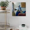 11 Masterpieces by Johannes Vermeer - Young Woman with A Water Pitcher Poster Decorative Painting Canvas Wall Art Living Room Posters Bedroom Painting 28x28inch(70x70cm) view 3