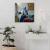 11 Masterpieces by Johannes Vermeer - Young Woman with A Water Pitcher Poster Decorative Painting Canvas Wall Art Living Room Posters Bedroom Painting 28x28inch(70x70cm) view 4