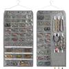 BB Brotrade Hanging Jewelry Organizer,Accessories Organizer,56 Pocket Organizer for Holding Jewelries (Grey-56 Pockets) view 1