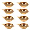 phareLamp Presents Brass Diwali Kuber Deepak Diya Oil Lamp for Puja Home Dcor(Set of 8) #A212 view 1