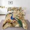 Feelyou Peacock Comforter Peacock with Floral Bedding Set for Kids Adults Girls Animals Comforter Set Botanical Quilt 1 Comforter Set with 1 Pillowcase Twin Size view 1